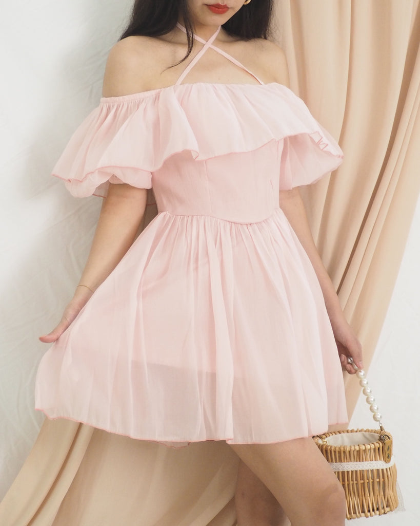 Annalise Puff Dress (PINK)