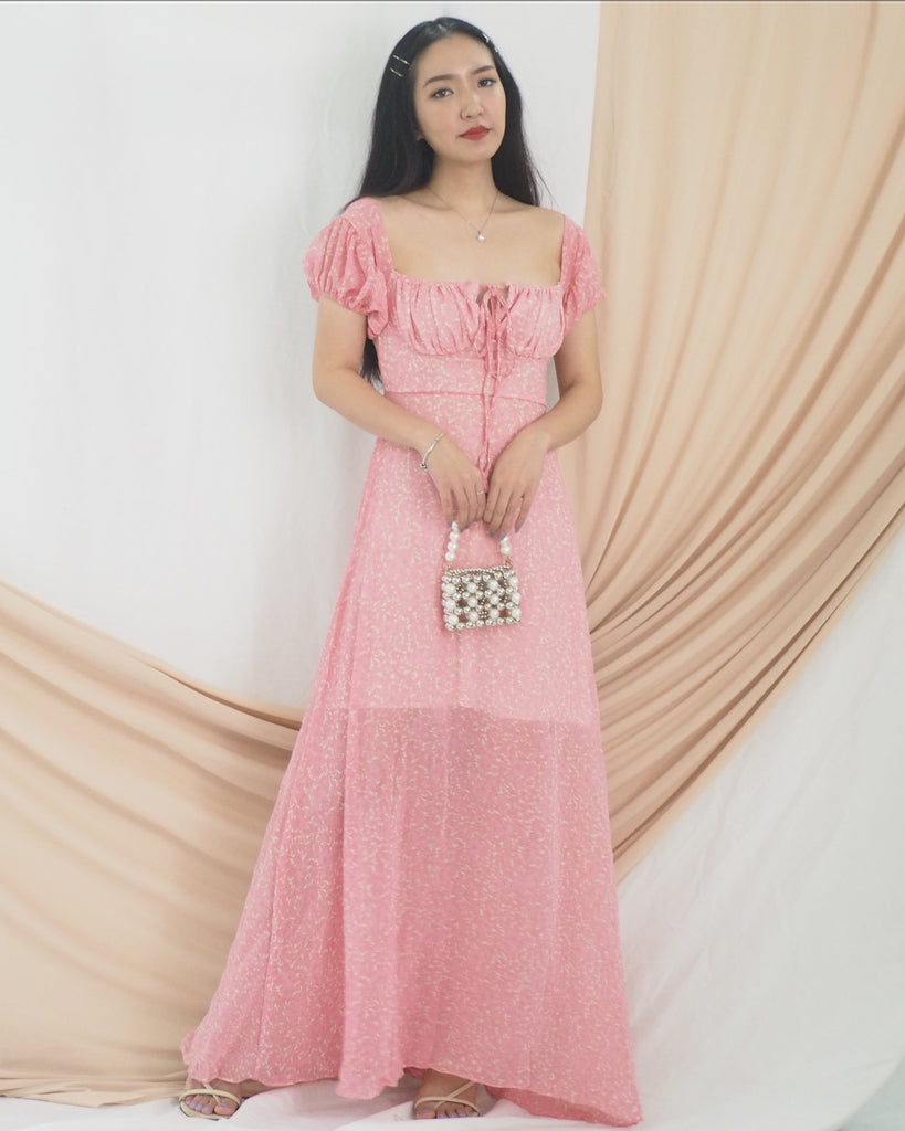 Gena Floral Maxi Dress (PINK)