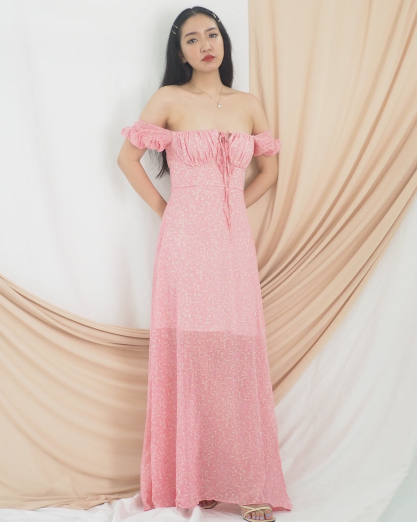 Gena Floral Maxi Dress (PINK)